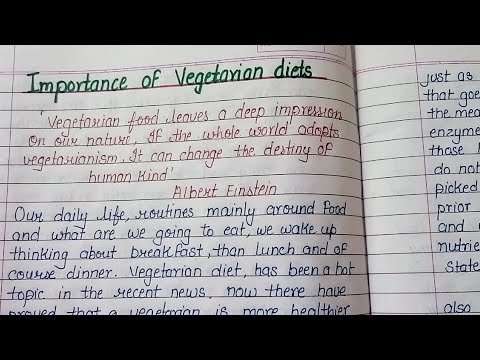 Essay on Importance of Vegetarian diet | write an essay on Importance of  vegetarian diet | essay