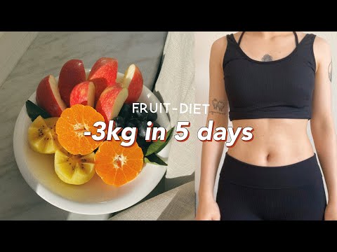 Fruit Diet 🍊 LOSE 3KG in 5 DAYS no workout (fruitarian/raw vegan)