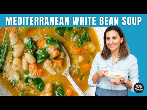 SIMPLE Mediterranean White Bean Soup