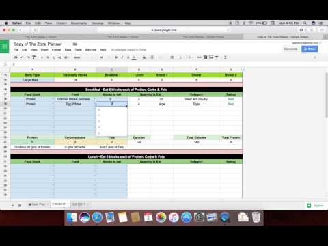The Zone Meal planner Walkthrough