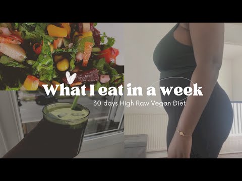 What I eat in a week as a high raw vegan | Results of week 1 | Isabel K #weightloss #rawvegan